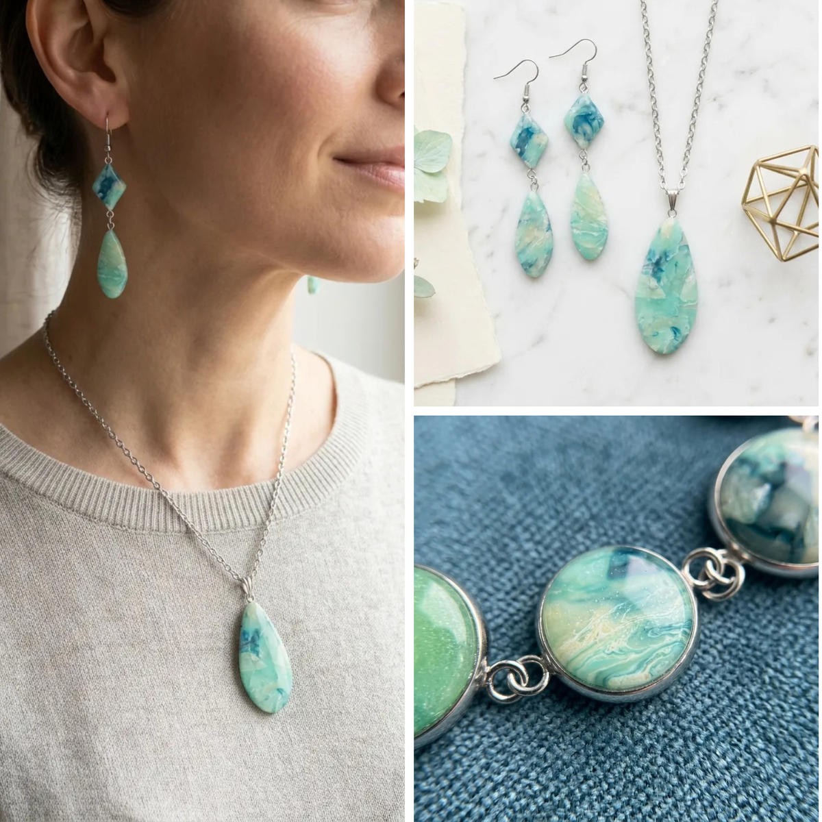 Aquamarine and Ocean Effect Clay & Colourway Refill Pack