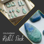 Aquamarine and Ocean Effect Clay & Colourway Refill Pack